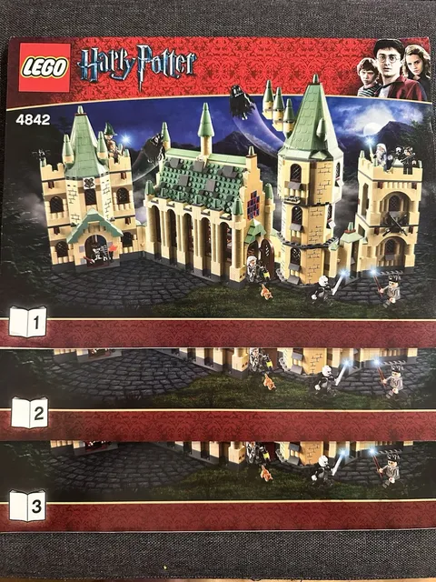 LEGO Harry Potter 4842 Hogwarts Castle Three Book Set Instruction Manual Only