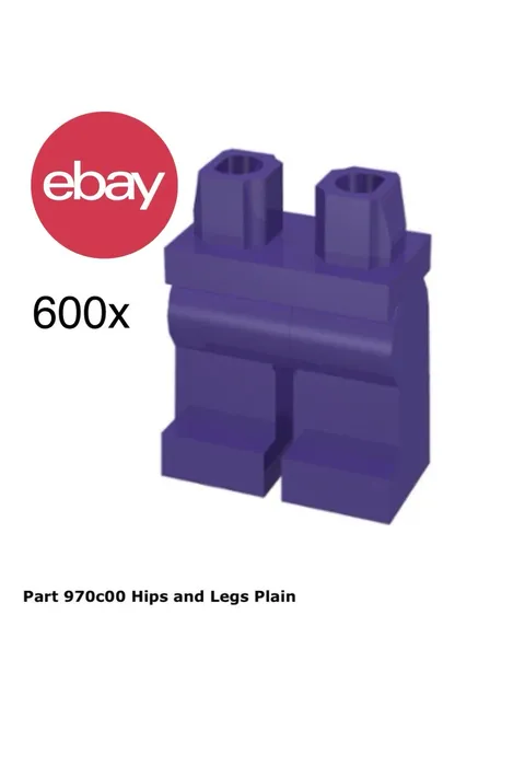 Lego 600 Pieces Dark Purple Legs / City Mini Figures Monochrome / Plain Pants