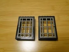 LEGO Vintage Castle Pirates Black Door Lot Of 2 Prison Jail
