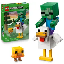 LEGO Minecraft Chicken Jockey - Building Toy for Boys & Girls, Ages 9+,21582 WLM