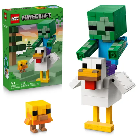 LEGO Minecraft Chicken Jockey - Building Toy for Boys & Girls, Ages 9+,21582 WLM