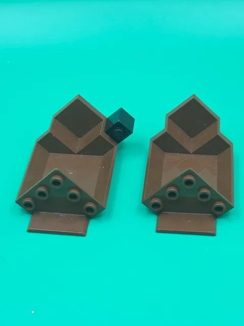 Up for sale is a lot of 2 genuine LEGO dark brown roof panel pieces.