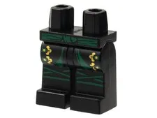 LEGO® Part 970c00pb0205 - Hips and Legs with Dark Green Sash