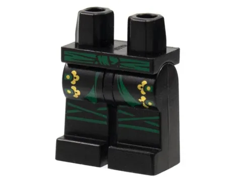LEGO® Part 970c00pb0205 - Hips and Legs with Dark Green Sash