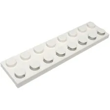 LEGO Electric Plate 2 x 8 with Contacts (4758 / 73535) INV 1