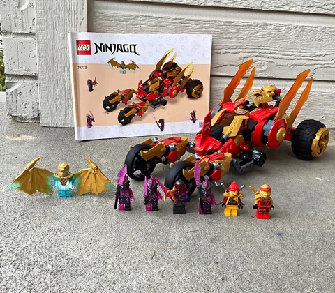 LEGO NINJAGO 71773 Kai's Golden Dragon Raider incomplete Set w/ Instructions