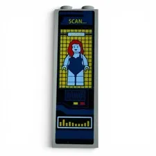 LEGO 2454pb066 1x2x5 Brick Scan Screen Poison Ivy Batman Batcave 6860 DC