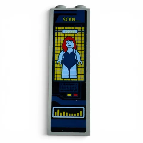 LEGO 2454pb066 1x2x5 Brick Scan Screen Poison Ivy Batman Batcave 6860 DC
