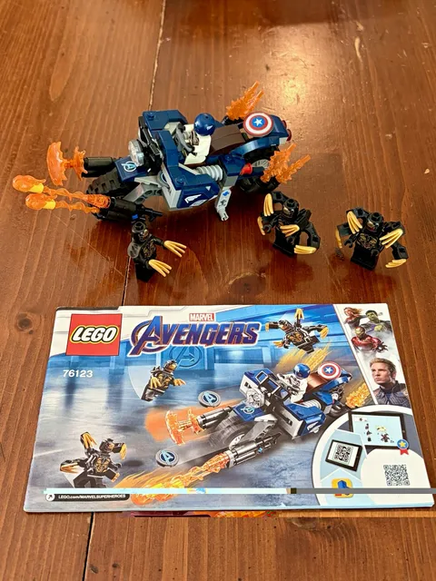 LEGO Marvel 76123 Captain America Outriders Attack 2019 Set w/ Instructions