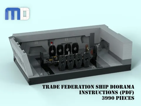 LEGO® Trade Federation Ship Diorama MOC - Digital Instructions Only (PDF)!