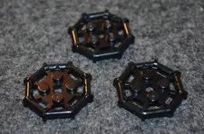 3 ~ 4x4 BLACK Octagon Angled Lattice Bricks ~ New Lego Parts ~