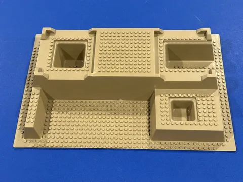 LEGO Dark Tan Raised Baseplate 32x48x6 with Level Front  7327 7627