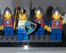 LEGO Castle Minifigures Lot of 3 Knights and King w/ Swords Shields