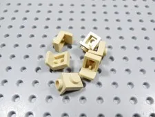 LEGO Lot of 6 Tan 1x1-1x1 Brackets BC