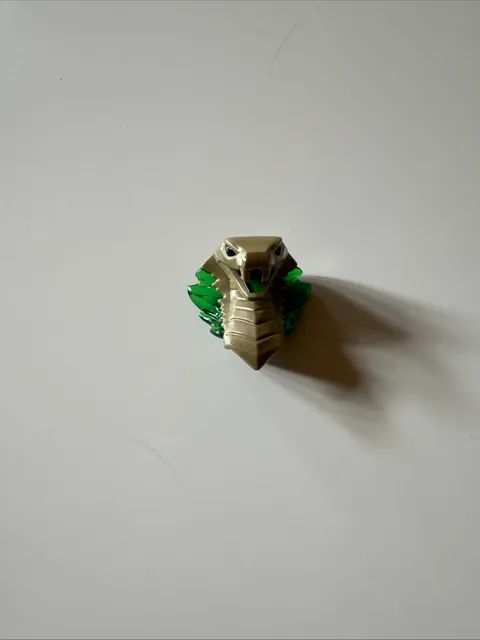 New Lego Snake Head Piece Dark Tan Translucent Green From Hogwarts Set 76473