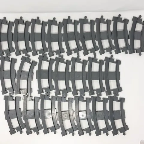 LEGO DUPLO Train Track Lot 23 Curved Dark Gray Railroad Track Pieces