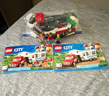 LEGO City 60182 Pickup & Caravan complete set w/ Minifigs & Instructions, no box