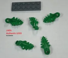 LEGO NEW 1x1 Green Plate Plant Curved Upright Leaf (5x) 6411022 Brick 2682