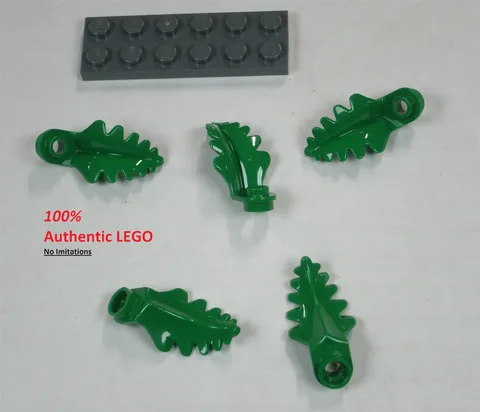LEGO NEW 1x1 Green Plate Plant Curved Upright Leaf (5x) 6411022 Brick 2682