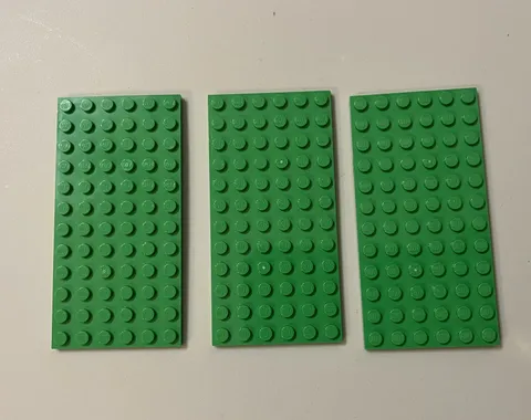 LEGO 3028 Green Plate 6X12 Lot Of 3