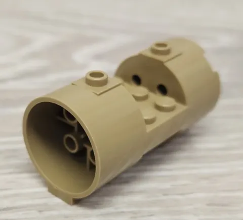 Lego 93168 Dark Tan (Sand Yellow) Cylinder 3 x 6 x 2 2/3 Horizontal Engine Jet
