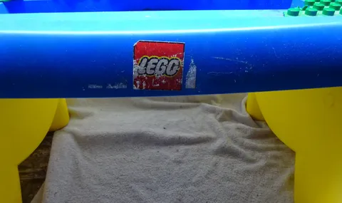 * Vintage - Large - LEGO - BUILDING TABLE - 12 1/2 by 28 inches - NEEDS top BASE