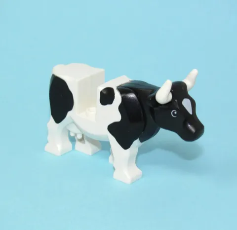 Lego White Cow 7637 with Black Spots Pattern Animal Farm Minifigure Big Figure