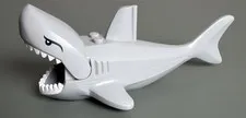 LEGO Shark Large Light Bluish Gray Shark w Gills White Teeth 62605pb01c01