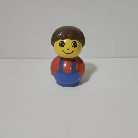 Vintage Lego Duplo Baby Primo 3” Figure Boy Red Blue People