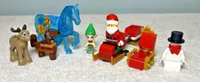LEGO Holiday Christmas Minifigure Lot Santa Snowman Reindeer Nokk Elf Sleigh