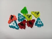 LEGO LOT 9 TRANS ROCK 1X2 CRYSTAL MOONSTONE BAT EYE WOLF SWAMP GAS GHOST