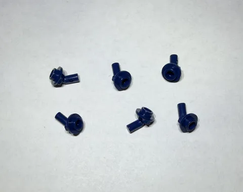 Lego Lot Of 6 Earth Blue Holder Bar W/ Stud  Piece Part New Handle City
