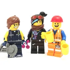 LEGO Movie 2 Minifigure Bundle 3 Figures w/ FUN Accessories Lucy Emmet Rex Lot