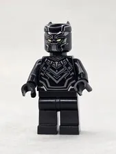 Lego Marvel Super Heroes Minifigure SH0263 Black Panther Dark Silver Armor 2r