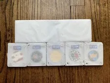 5 Sealed LEGO VIP Collectible Coins + DISPLAY CASE -COMPLETE Set In HAND W/ CASE