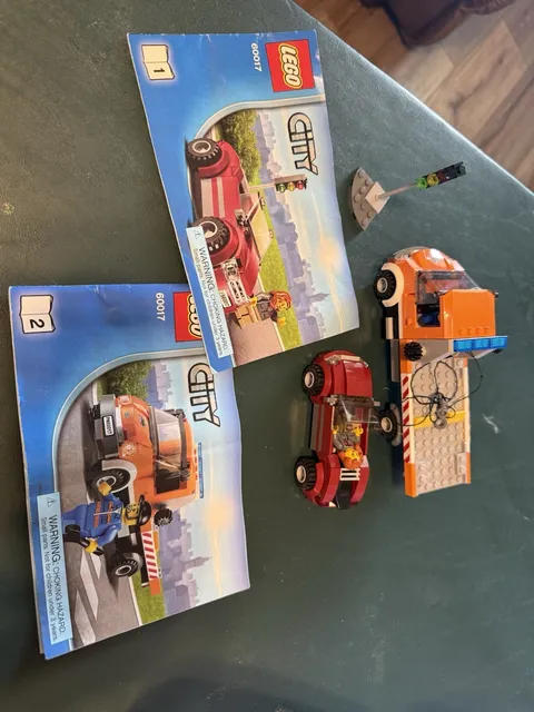 LEGO CITY 60017 Flatbed Truck Illustrated Instruction Booklets 1 & 2 Eng