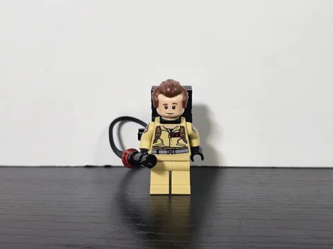 Lego Ghostbusters Dr. Peter Venkman minifigure with pack from set 21108 gb002