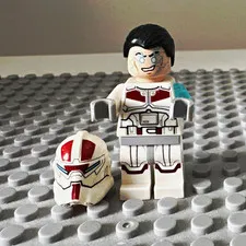 LEGO Star Wars Minifigure White Helmet w/ Accessories Trans-Light Blue Arm