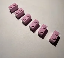 LEGO Pink Brick 1x2 Lot of 6 #3004 Replacement Part Piece