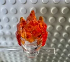 LEGO Minifigure, Hair Flaming 7441 Trans-Orange