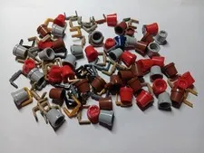 LEGO BULK LOT 50 MINIFIGURE UTENSIL BUCKET TAPERED 1X1X1 WITH HANDLES #95343