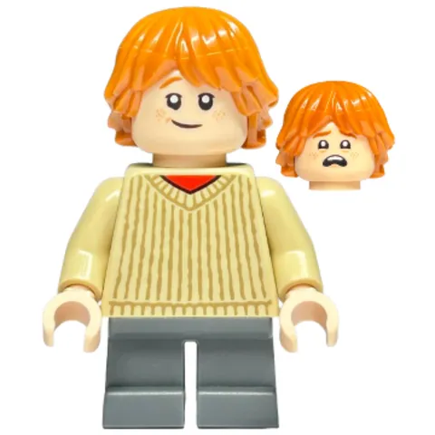 LEGO Harry Potter Ron Weasley Minifigure hp482 Tan Sweater New Genuine