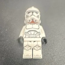 LEGO Star Wars Clone Trooper Minifigure White Armor Helmet Black Hands