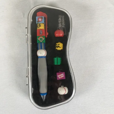 Vtg 1999 Lego Writing Systems Sport Pen Baseball Interchangeable Pieces Cased