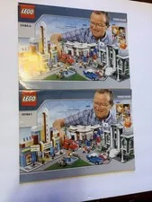 Set of 2 LEGO Town Plan Instruction Manual 10184-1 10184-2 MANUALS ONLY