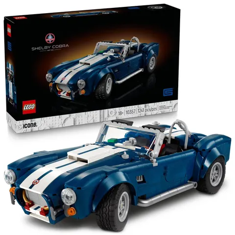 LEGO Icons Shelby Cobra 427 S/C Car Building Set, 1241 Pieces