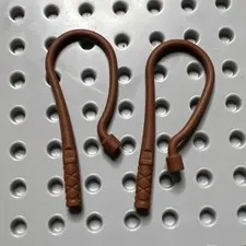 LEGO 4498 Reddish Brown Minifigure, Weapon Whip Bent Flexible - 2pcs