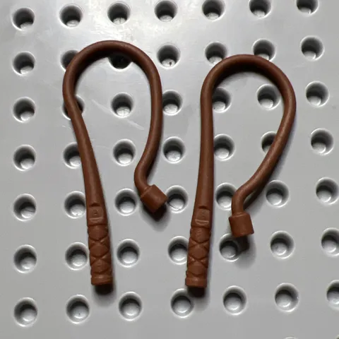 LEGO 4498 Reddish Brown Minifigure, Weapon Whip Bent Flexible - 2pcs