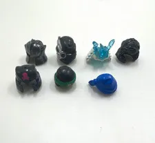 LEGO Minifigure Headgear Lot 7 pcs Helmets Hats Mixed Black Gray Blue  ninjago