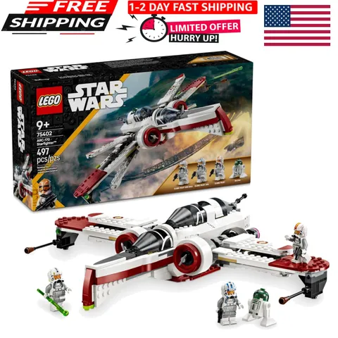 LEGO Star Wars Revenge of The Sith ARC-170 Starfighter Spaceship Building To...